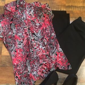 Alfani short sleeved blouse (M)